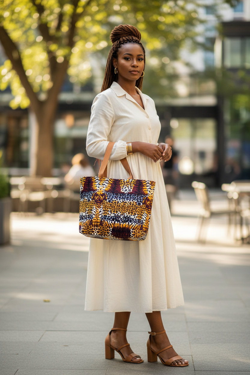 Ankara Fabric Tote Bag — Handmade African Print | Uwakstar Designs