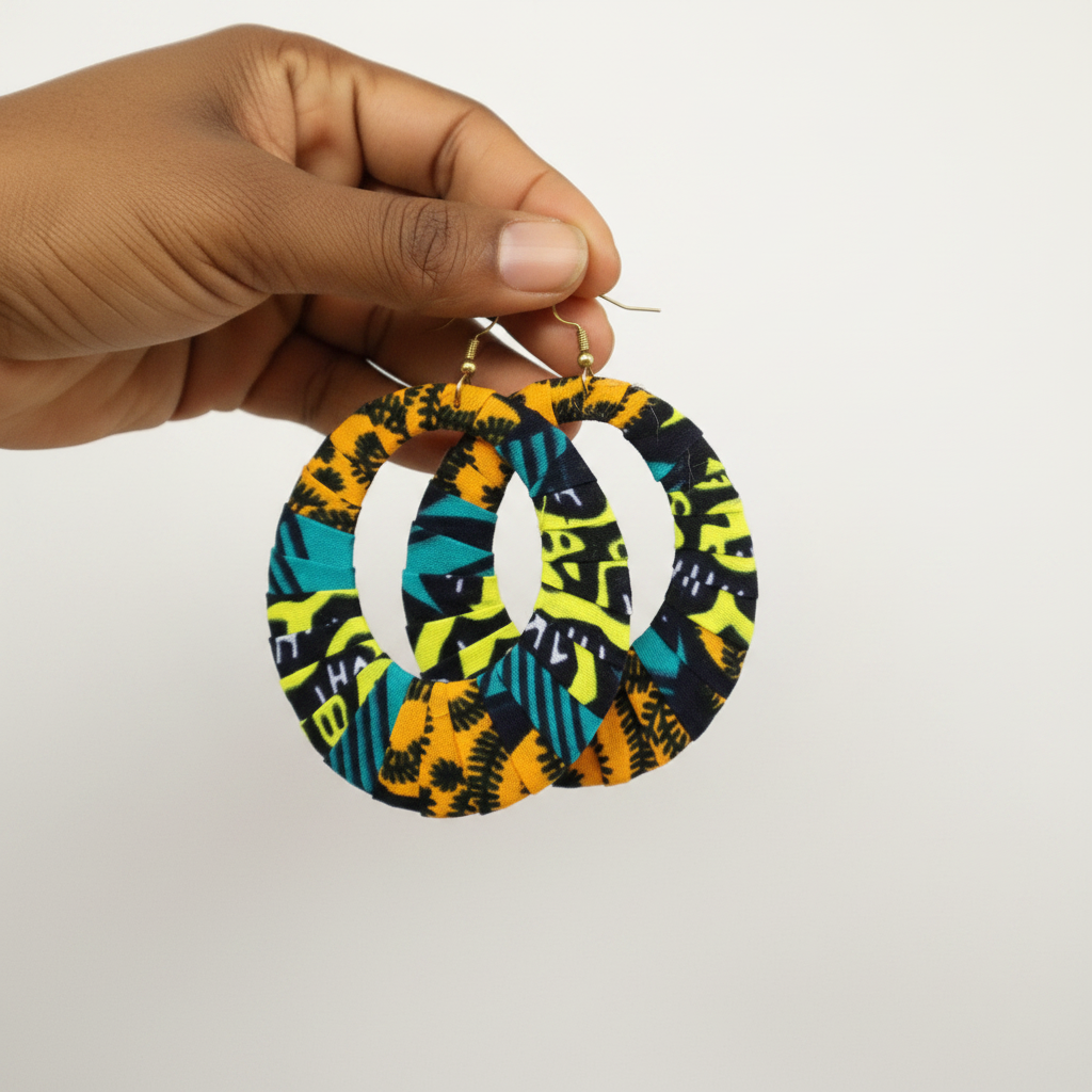 Ankara Hoops - Hand Hold