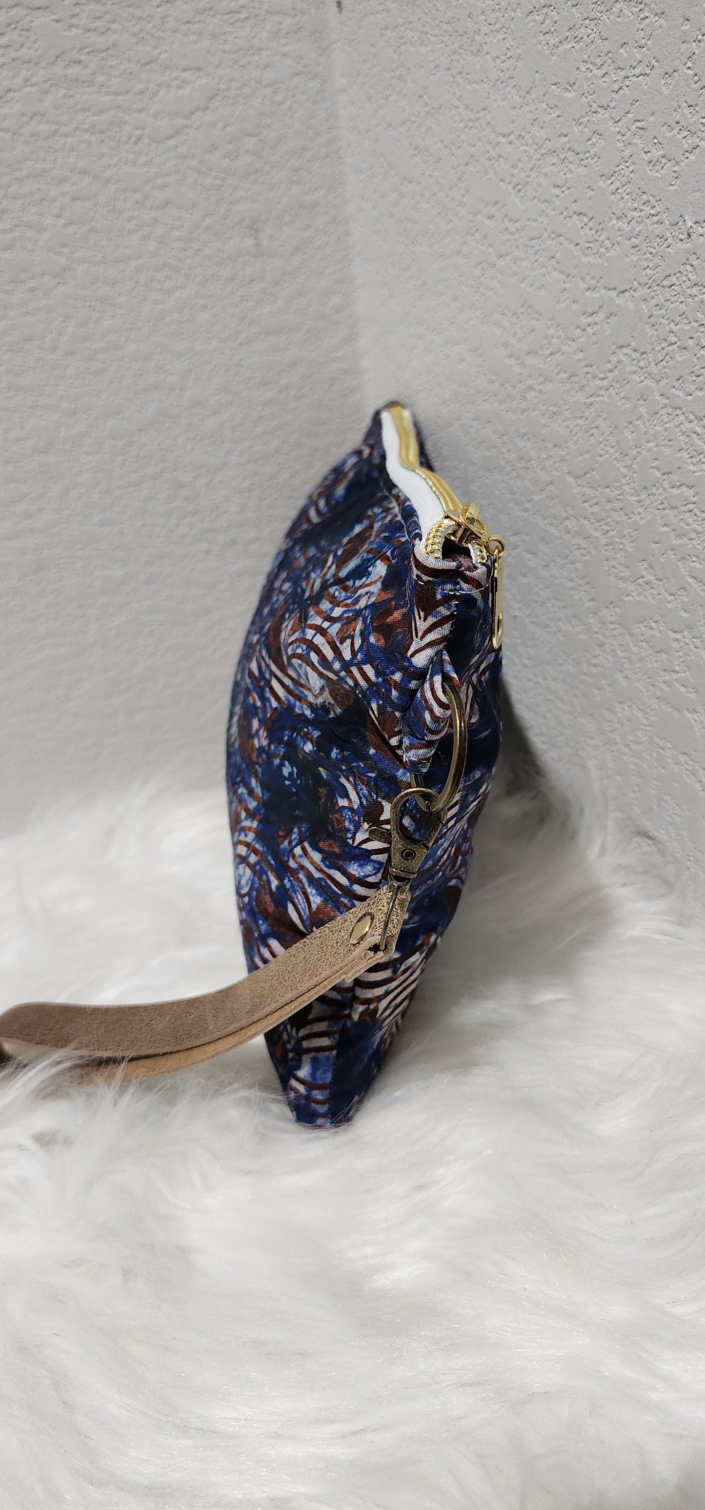 Adire Hand-Dyed Wristlet Clutch