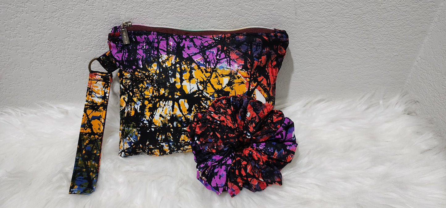 Ankara Batik Wristlet Clutch