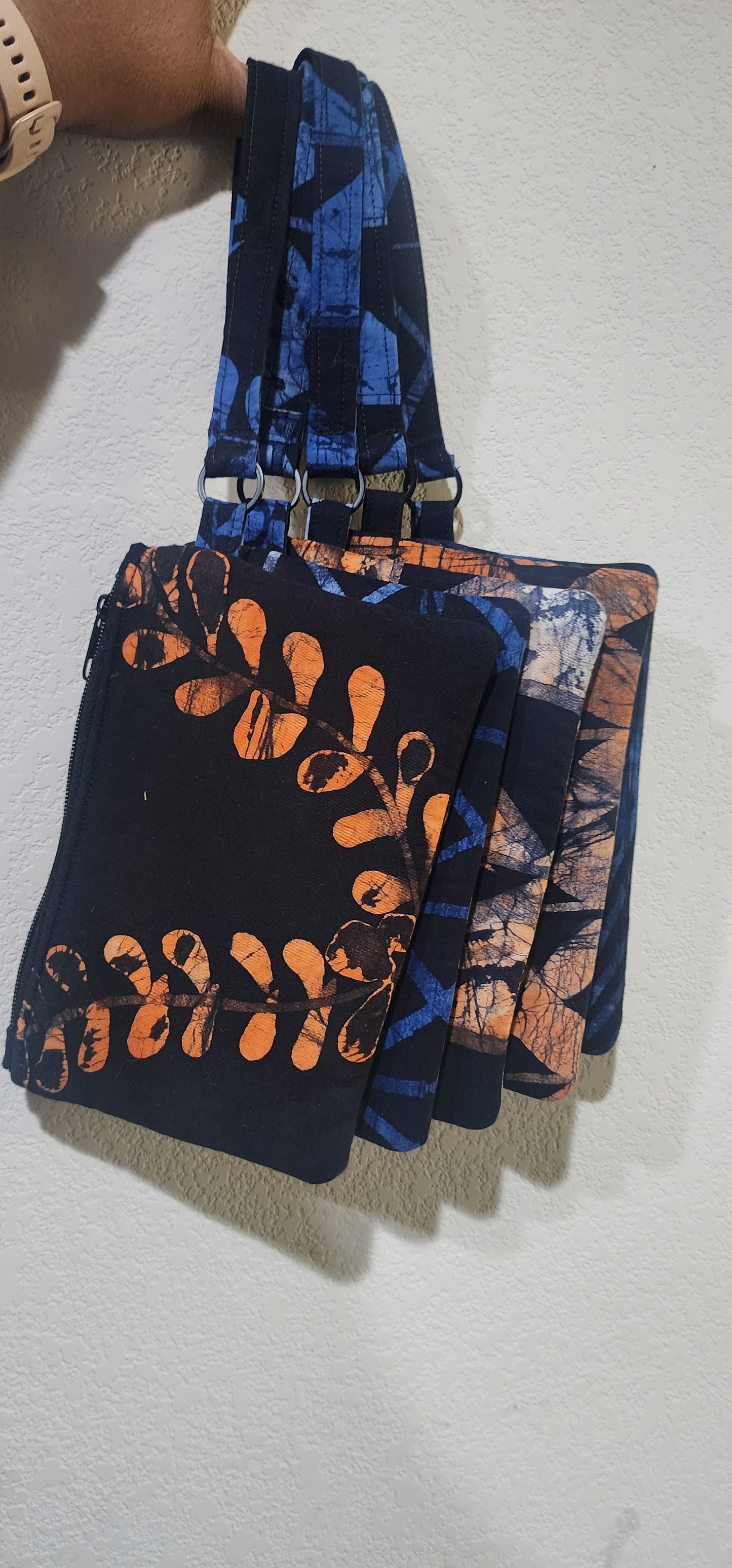 Adire Batik Glow Wristlet