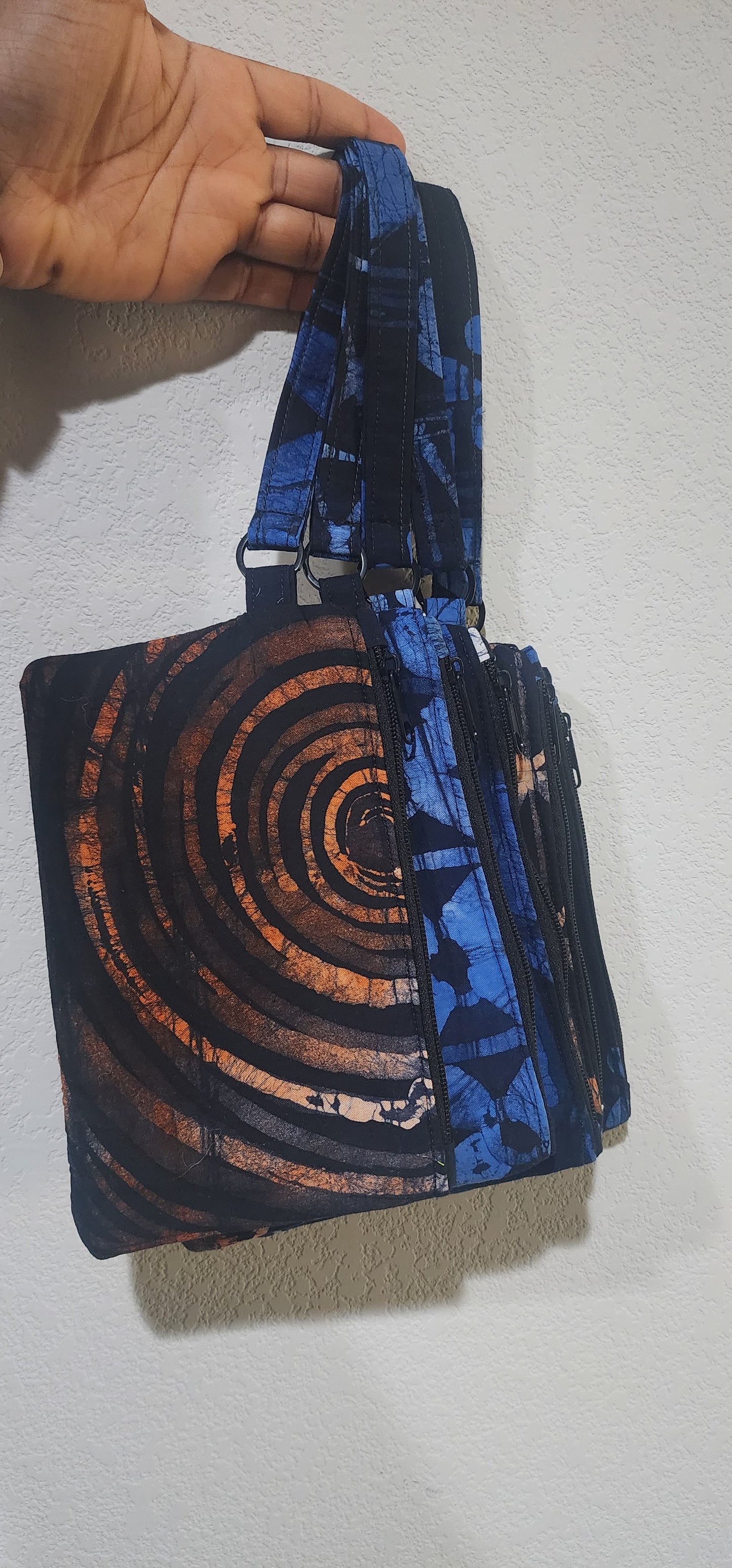 Adire Batik Glow Wristlet