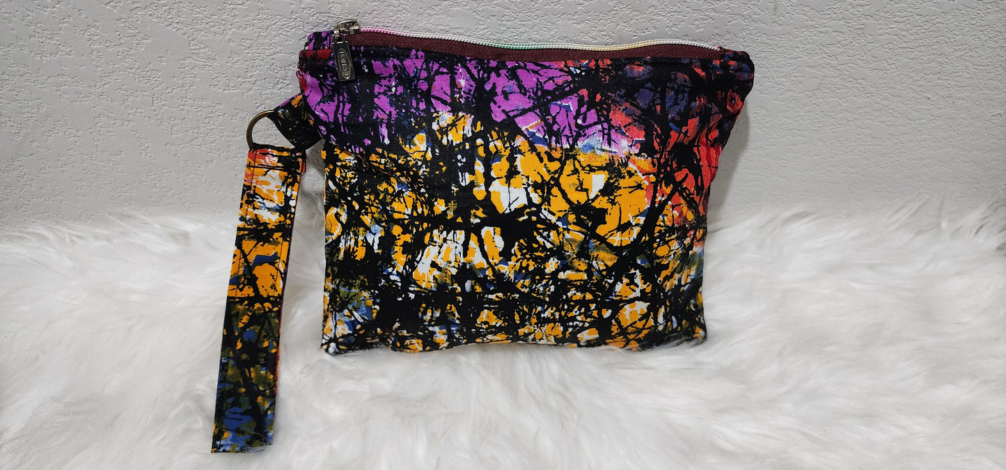 Ankara Batik Wristlet Clutch