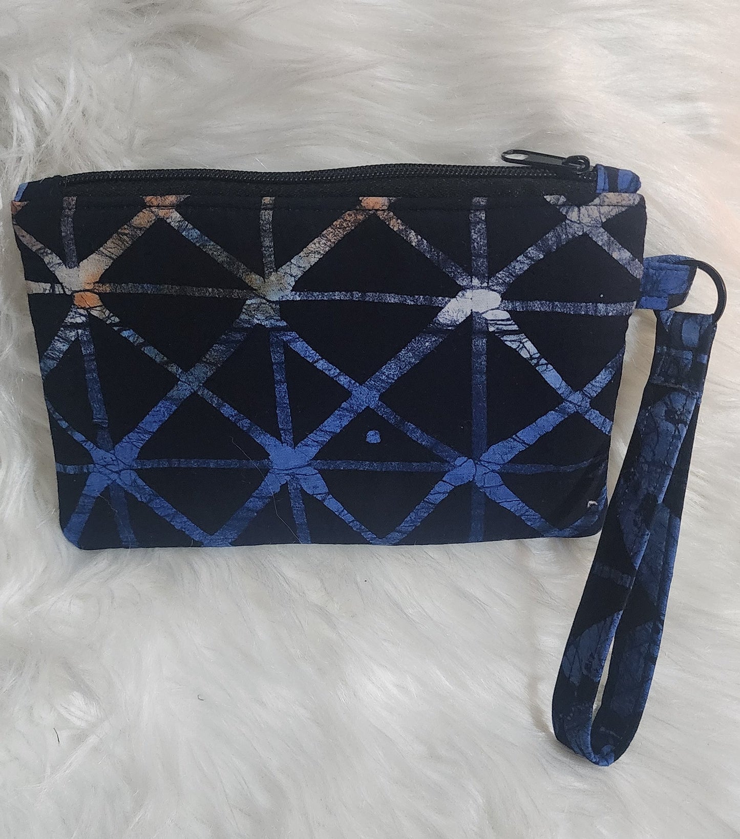 Adire Batik Glow Wristlet