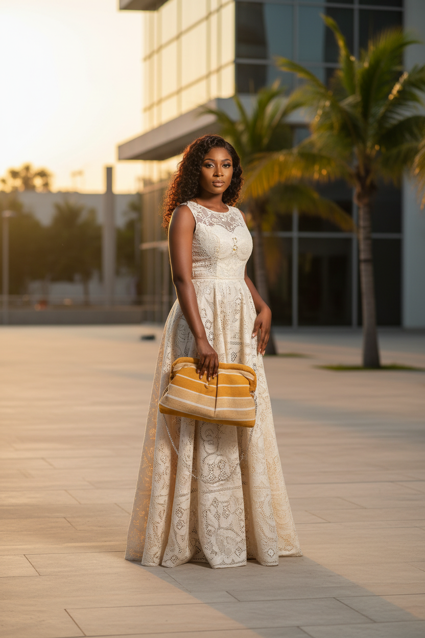 Aso-Oke Pleated Clutch – Mother’s Day Limited Edition