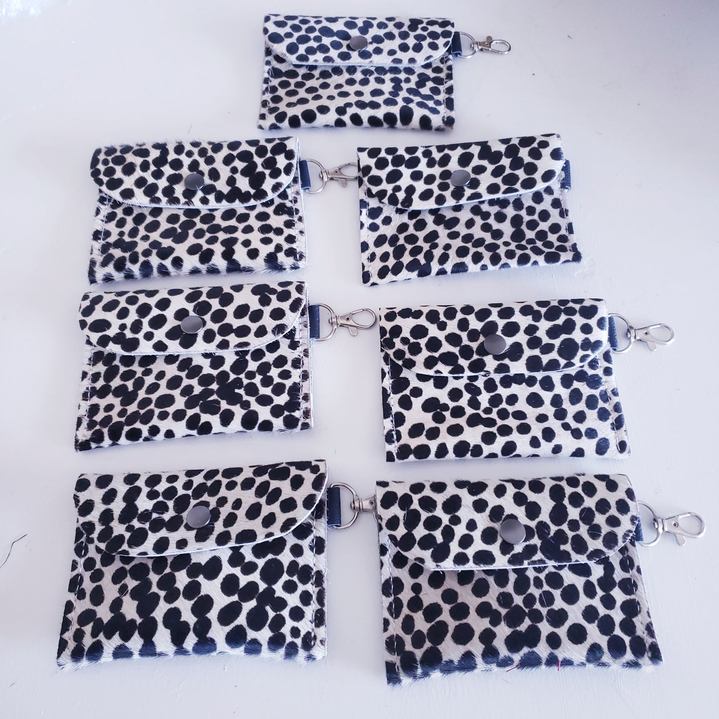 Hair-on Leopard Leather Minimalist Wallet