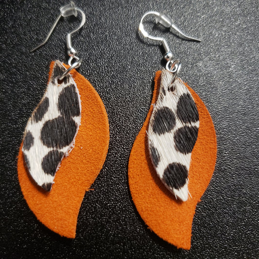 Dazzle Leather Earrings