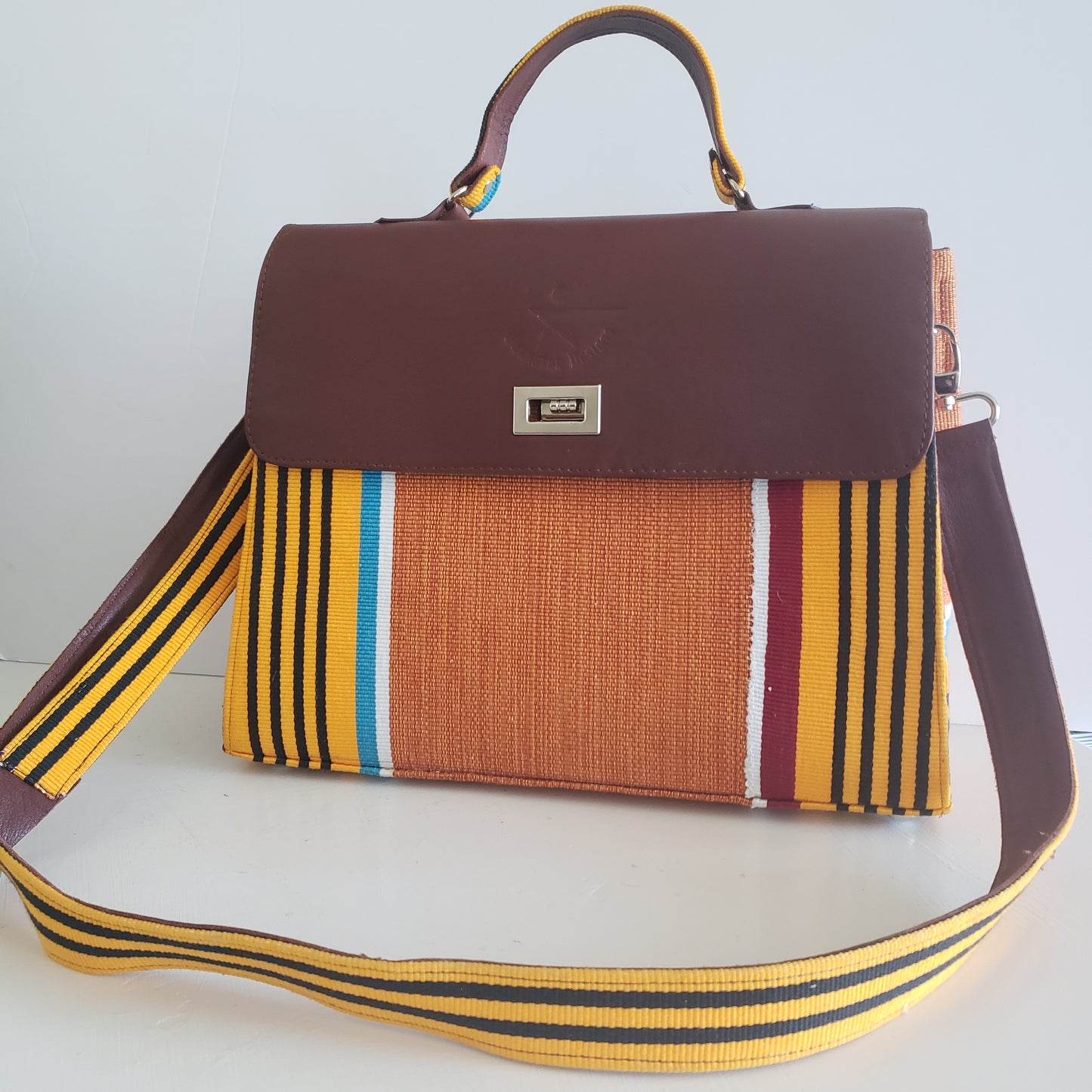 Hand Woven Kente Briefcase Bag