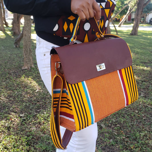 Hand Woven Kente Briefcase Bag