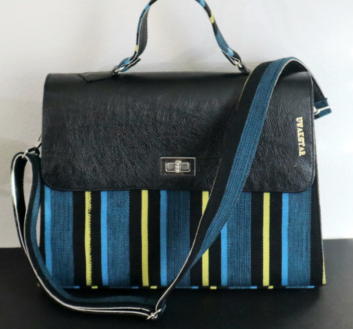 Hand Woven Kente Briefcase Bag