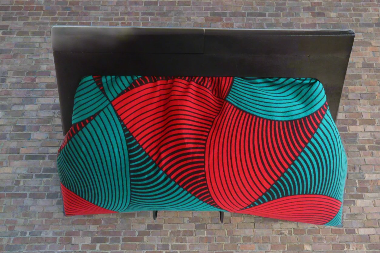 The Maddie Wooden Frame Ankara Clutch